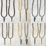 HARLOW light gray jade Necklace by NICOLE LEIGH Jewelry