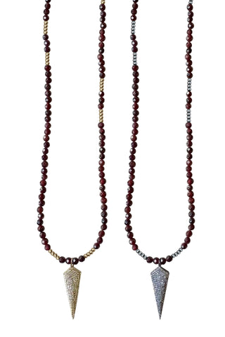 HARLOW garnet Necklace by NICOLE LEIGH Jewelry