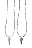 HARLOW light gray jade Necklace by NICOLE LEIGH Jewelry