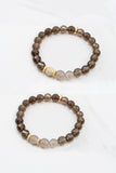 KENNEDY GOLD smoky quartz/gray agate