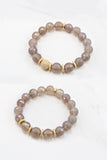 LYLA GOLD gray agate