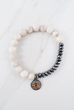 BELLE white lace agate Bracelet by NICOLE LEIGH Jewelry