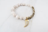 BRIDGETTE white lace agate Bracelet by NICOLE LEIGH Jewelry