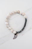 BRIDGETTE white lace agate Bracelet by NICOLE LEIGH Jewelry