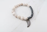 BRIDGETTE white lace agate Bracelet by NICOLE LEIGH Jewelry