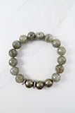 NORA GUNMETAL labradorite/pyrite