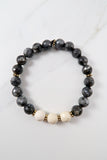 KAT GOLD larvikite/riverstone Bracelet by NICOLE LEIGH Jewelry