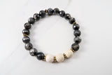 KAT GOLD larvikite/riverstone Bracelet by NICOLE LEIGH Jewelry