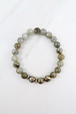 KENNEDY GUNMETAL labradorite/pyrite Bracelet by NICOLE LEIGH Jewelry