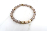 SOPHIA GOLD gray agate/riverstone