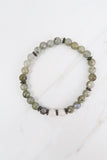SOPHIA GUNMETAL labradorite/white lace agate