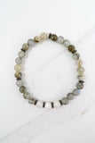 SOPHIA GUNMETAL labradorite/white lace agate