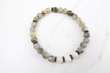 SOPHIA GUNMETAL labradorite/white lace agate