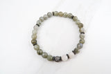 SOPHIA GUNMETAL labradorite/white lace agate