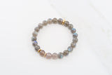 KENNEDY GOLD labradorite/gray agate