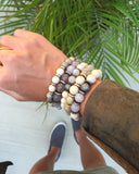KAT GUNMETAL riverstone/gray jade Bracelet by NICOLE LEIGH Jewelry