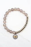 BELLE gray agate Bracelet by NICOLE LEIGH Jewelry