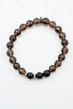 KENNEDY GUNMETAL smoky quartz/onyx Bracelet by NICOLE LEIGH Jewelry