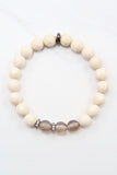 KENNEDY GUNMETAL riverstone/gray agate Bracelet by NICOLE LEIGH Jewelry