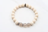 KENNEDY GUNMETAL riverstone/gray agate Bracelet by NICOLE LEIGH Jewelry