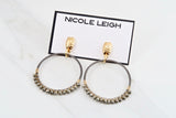 HARPER gunmetal Earrings by NICOLE LEIGH Jewelry