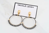 HARPER gunmetal Earrings by NICOLE LEIGH Jewelry