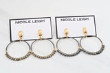 HARPER gunmetal Earrings by NICOLE LEIGH Jewelry
