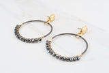 HARPER gunmetal Earrings by NICOLE LEIGH Jewelry