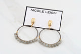 HARPER gunmetal Earrings by NICOLE LEIGH Jewelry