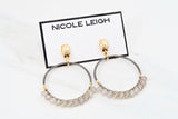 HARPER gunmetal Earrings by NICOLE LEIGH Jewelry