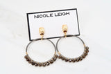 HARPER gunmetal Earrings by NICOLE LEIGH Jewelry