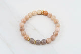 KENNEDY GOLD sunstone/gray agate Bracelet by NICOLE LEIGH Jewelry