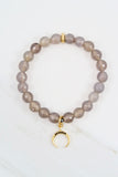 LACIE gray agate Bracelet by NICOLE LEIGH Jewelry