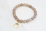 LACIE gray agate Bracelet by NICOLE LEIGH Jewelry