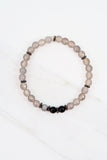 SOPHIA GUNMETAL gray agate/onyx