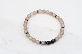 SOPHIA GUNMETAL gray agate/onyx