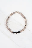 SOPHIA GUNMETAL gray agate/onyx