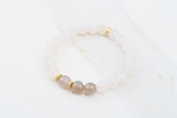 KENNEDY GOLD milky agate/gray agate