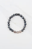 KENNEDY GUNMETAL larvikite/gray agate