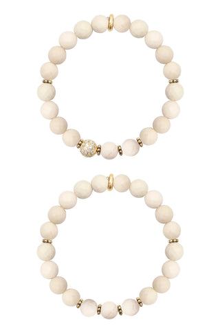 KAT GOLD riverstone/matte riverstone Bracelet by NICOLE LEIGH Jewelry