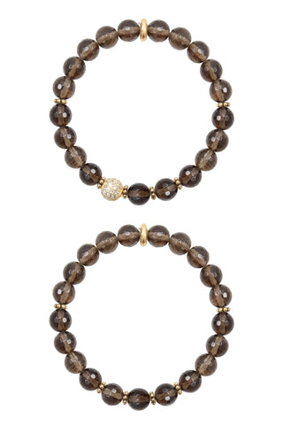 KAT GOLD smoky quartz Bracelet by NICOLE LEIGH Jewelry