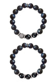 LYLA GUNMETAL dumortierite/onyx