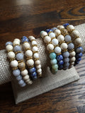 KAT GOLD riverstone/gray jade Bracelet by NICOLE LEIGH Jewelry