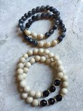 KACIE GOLD riverstone/onyx Bracelet by NICOLE LEIGH Jewelry