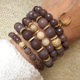 KENNEDY GOLD purple aventurine/sunstone Bracelet by NICOLE LEIGH Jewelry