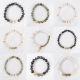 BRIDGETTE white lace agate Bracelet by NICOLE LEIGH Jewelry