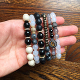 LYLA GOLD riverstone/onyx