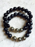 NORA GOLD onyx/pyrite