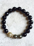 NORA GOLD onyx/pyrite