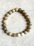 KENNEDY GOLD fossil coral/riverstone Bracelet by NICOLE LEIGH Jewelry